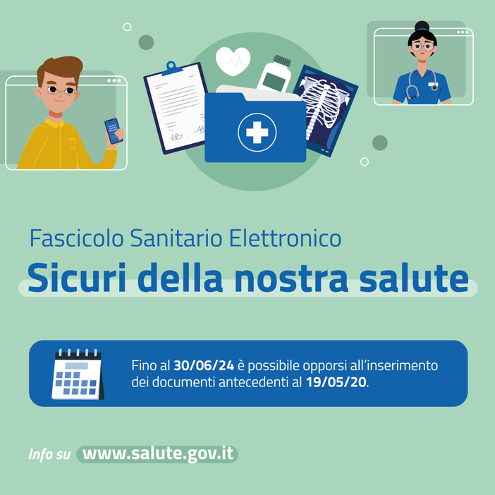 Fascicolo sanitario elettronico: per decidere c'è tempo fino 30 giugno