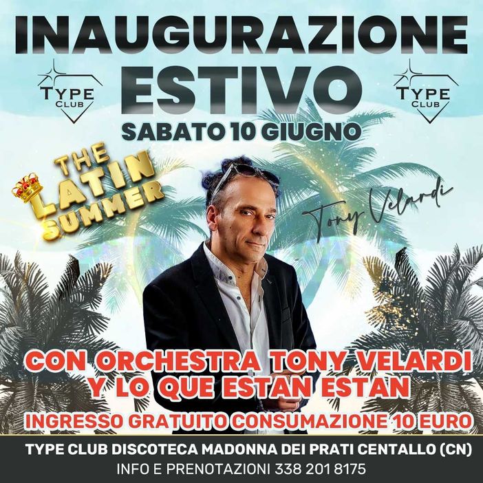 Inaugurazione estivo! A Cuneo il concerto live di Tony Velardi