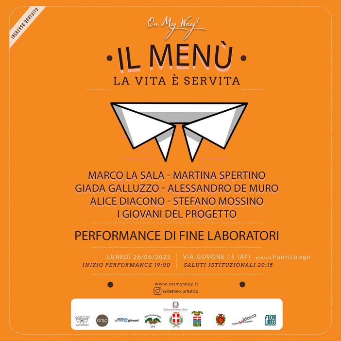 Saggio finale per i partecipanti al progetto "IL MENU' - La Vita è Servita" Saggio finale per i partecipanti al progetto "IL MENU' - La Vita è Servita"