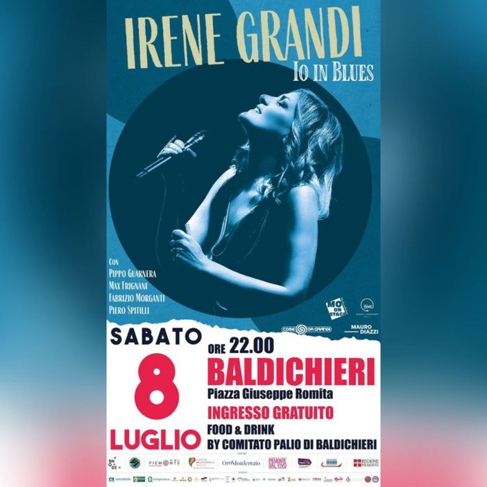 Irene Grandi, con il tour "Io in blues", a Baldichieri con il Comitato Palio