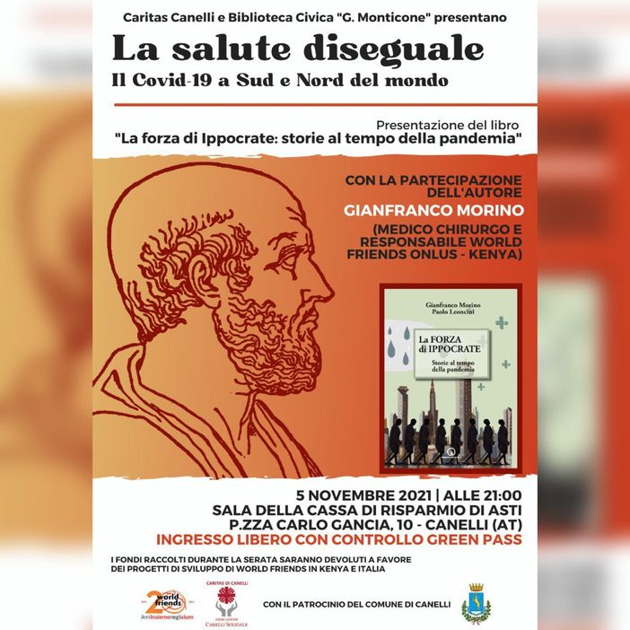 “La forza di Ippocrate: storie al tempo della pandemia”. Gianfranco Morino racconta il suo nuovo libro a Canelli “La forza di Ippocrate: storie al tempo della pandemia”. Gianfranco Morino racconta il suo nuovo libro a Canelli