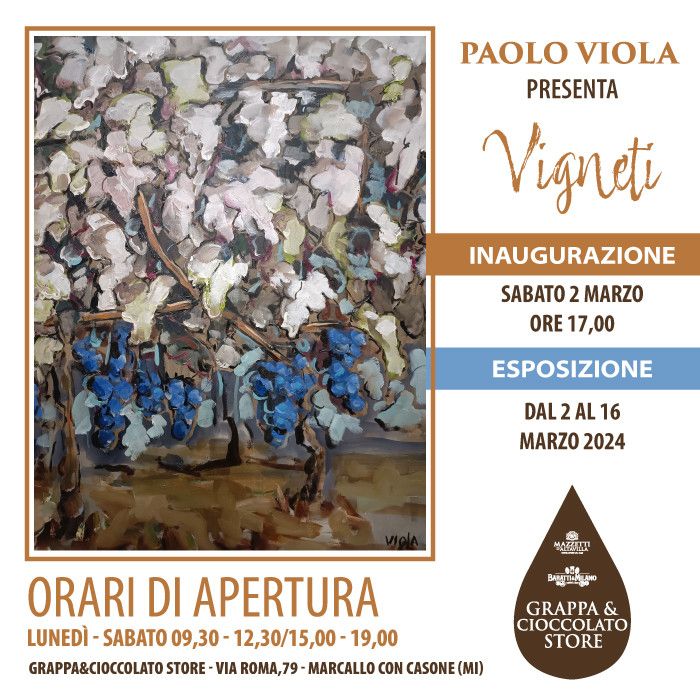 Il pittore astigiano Paolo Viola con la sua esposizione, parla del territorio in provincia di Milano Il pittore astigiano Paolo Viola con la sua esposizione, parla del territorio in provincia di Milano