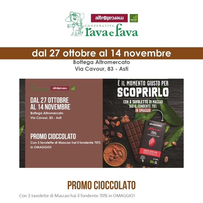 Alla Bottega Rava e Fava di via Cavour ad Asti è tempo di cioccolato