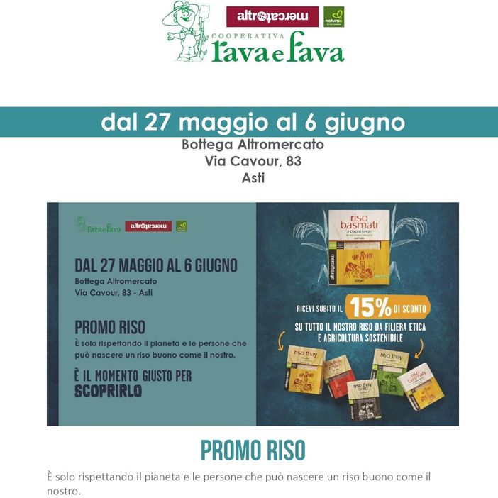 Alla Bottega Rava e Fava una campagna per promuovere il riso buona