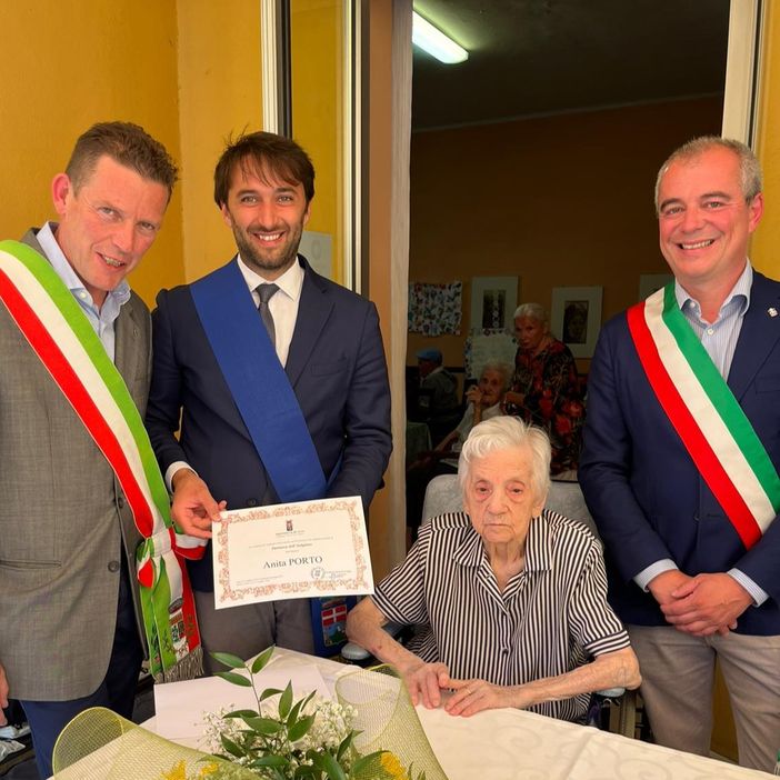 Nella residenza di Agliano Terme Anita spegne le sue prime cento primavere Nella residenza di Agliano Terme Anita spegne le sue prime cento primavere