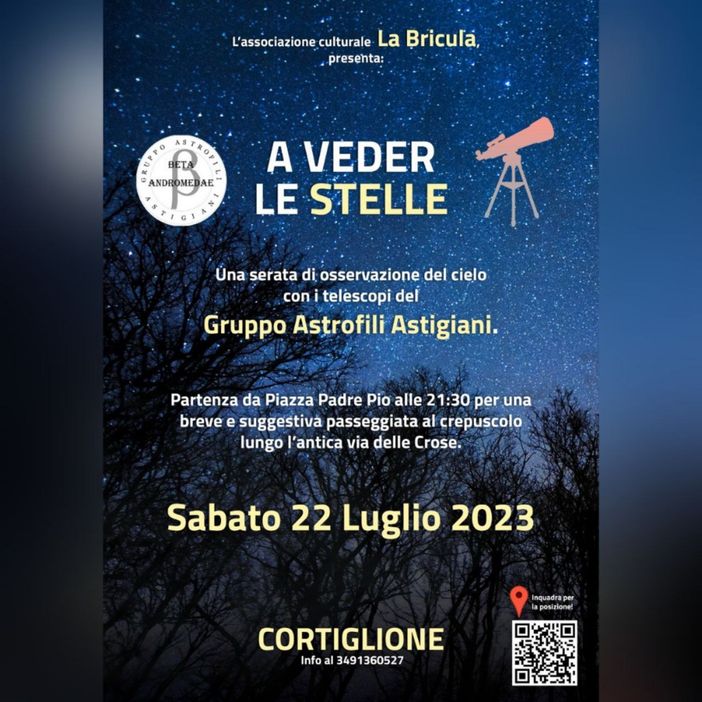 Si va "A veder le stelle" con il Gruppo Astrofili astigiani Si va "A veder le stelle" con il Gruppo Astrofili astigiani