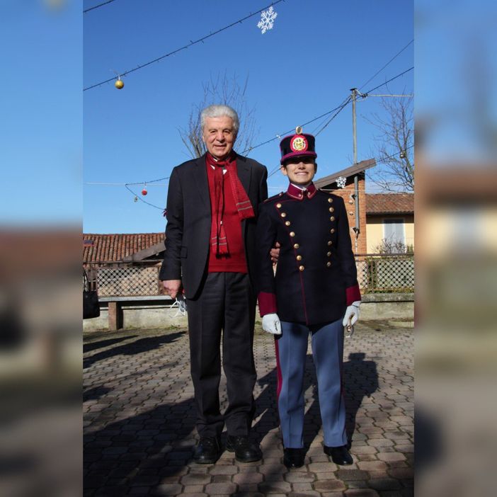 Don Luigi Berzano con Sofia