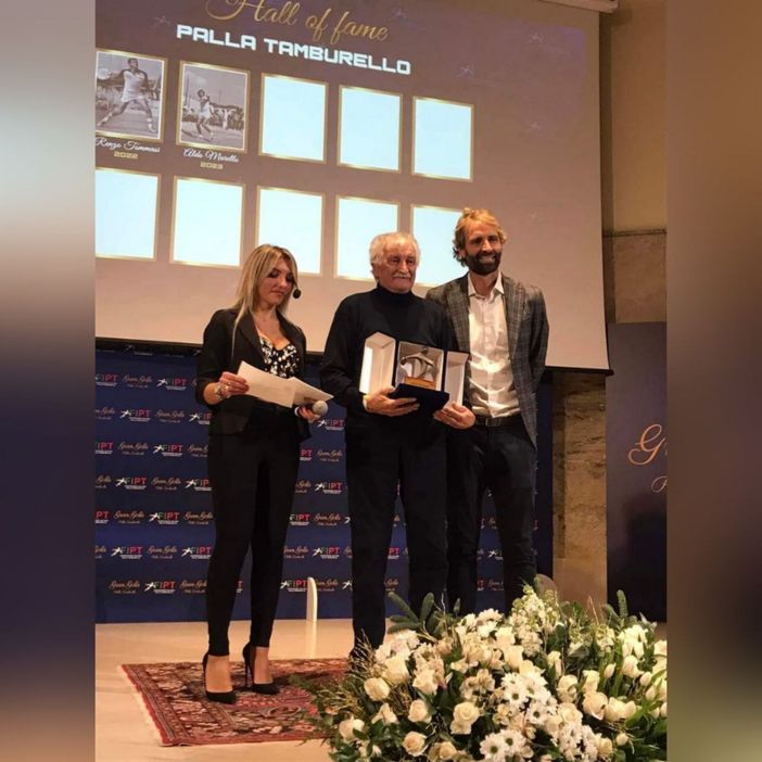 Aldo "Cerot" Marello nella "Hall of fame del tamburello"