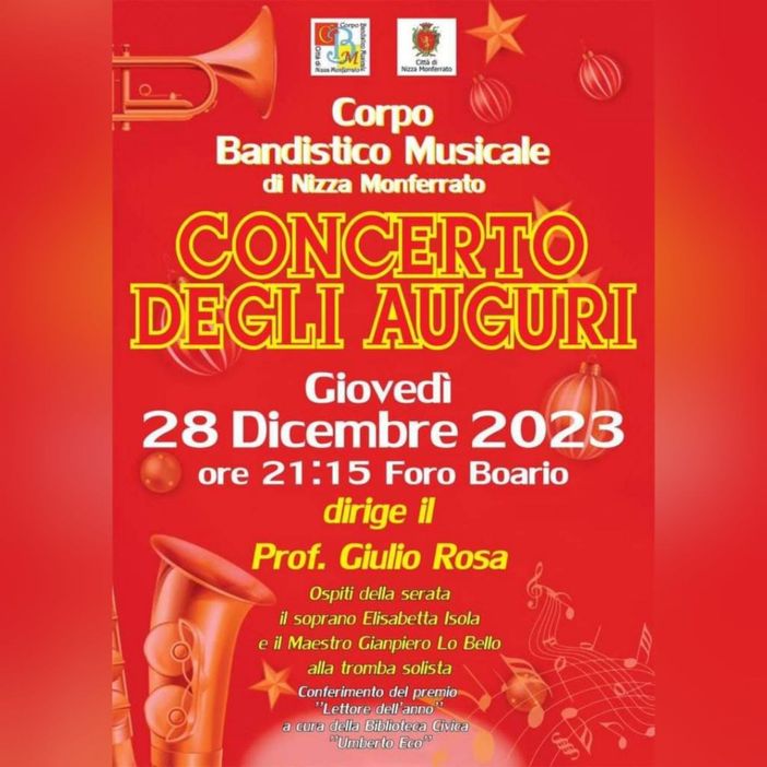 Concerto natalizio del Corpo Bandistico Musicale di Nizza Monferrato Concerto natalizio del Corpo Bandistico Musicale di Nizza Monferrato