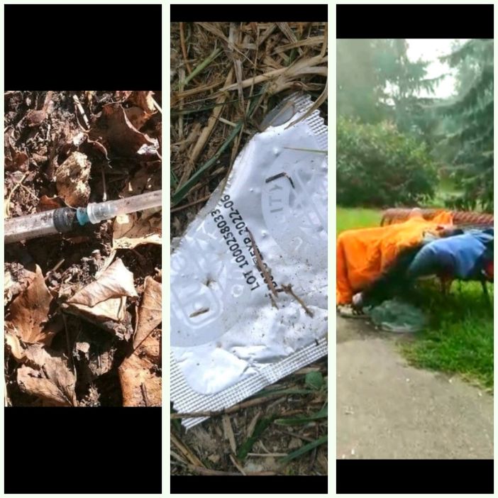 Le siringhe del Bosco dei Partigiani, i preservativi del Rio Crosio, il dormitorio a cielo aperto del Biberach [FOTO E VIDEO]
