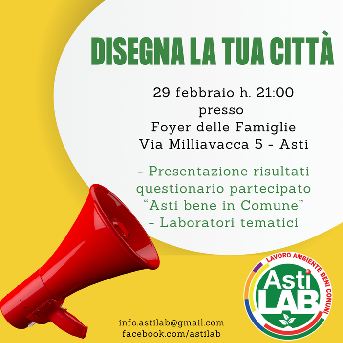 Come rendere Asti più bella e vivibile? I risultati del sondaggio Asti LAB