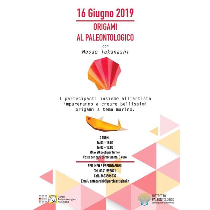 Oggi ad Asti "Origami al Paleontologico" Oggi ad Asti "Origami al Paleontologico"