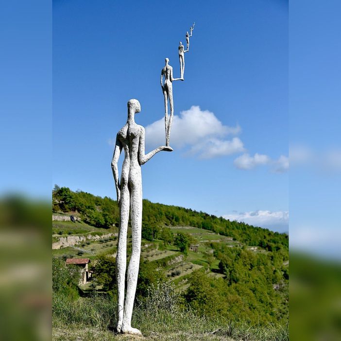 Homo Homini di Francesco Lupo, una delle opere del parco Homo Homini di Francesco Lupo, una delle opere del parco