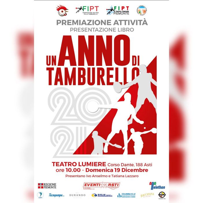 Tamburello: al Lumière di Asti la premiazione dell'attività 2021 Tamburello: al Lumière di Asti la premiazione dell'attività 2021