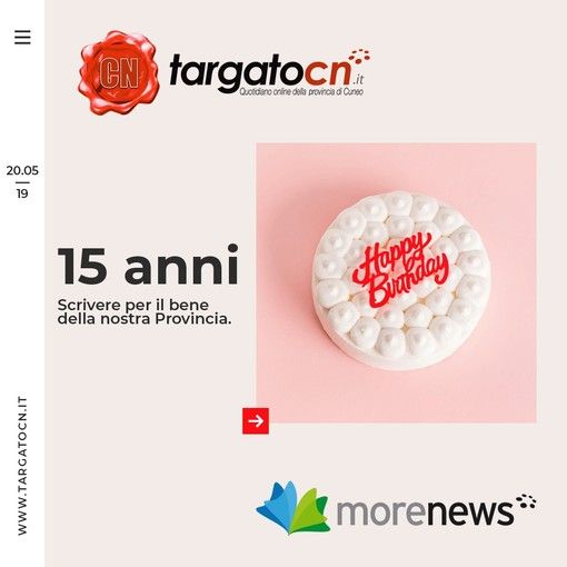 Compie 15 anni uno dei nostri &quot;fratelli maggiori&quot; TargatoCn. Buon compleanno