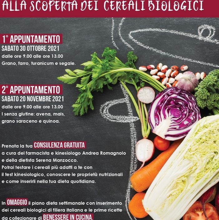 Al NaturaSì di piazza Torino, appuntamenti con 'Benessere in Cucina - Alla scoperta dei cereali biologici' Al NaturaSì di piazza Torino, appuntamenti con 'Benessere in Cucina - Alla scoperta dei cereali biologici'