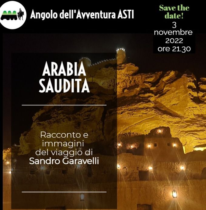 Un affascinante viaggio in Arabia Saudita con l'Angolo dell'avventura di Asti Un affascinante viaggio in Arabia Saudita con l'Angolo dell'avventura di Asti