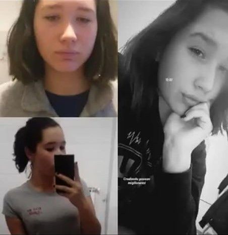 Un collage di immagini di Marika Liliana de Cata, sedicenne alessandrina di cui non si hanno notizie da giorni