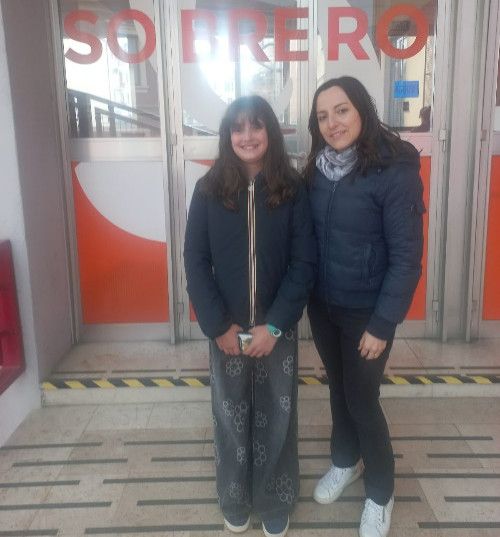 L’allieva Beatrice Cerrato e la prof.ssa Barbara Loria il giorno della Finale dei Giochi di Fibonacci