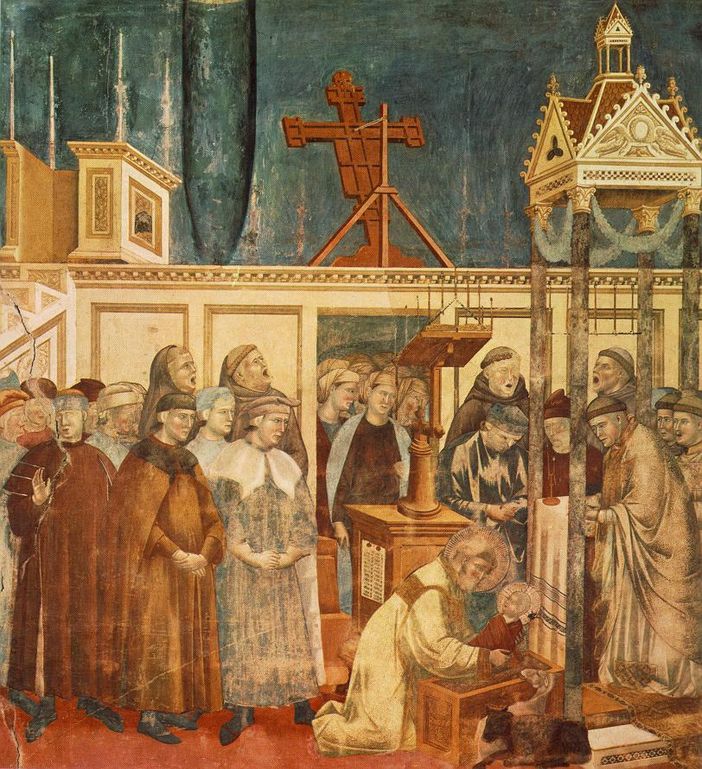 Giotto, "Il presepe di Greccio" - affresco, Basilica Superiore di Assisi Giotto, "Il presepe di Greccio" - affresco, Basilica Superiore di Assisi