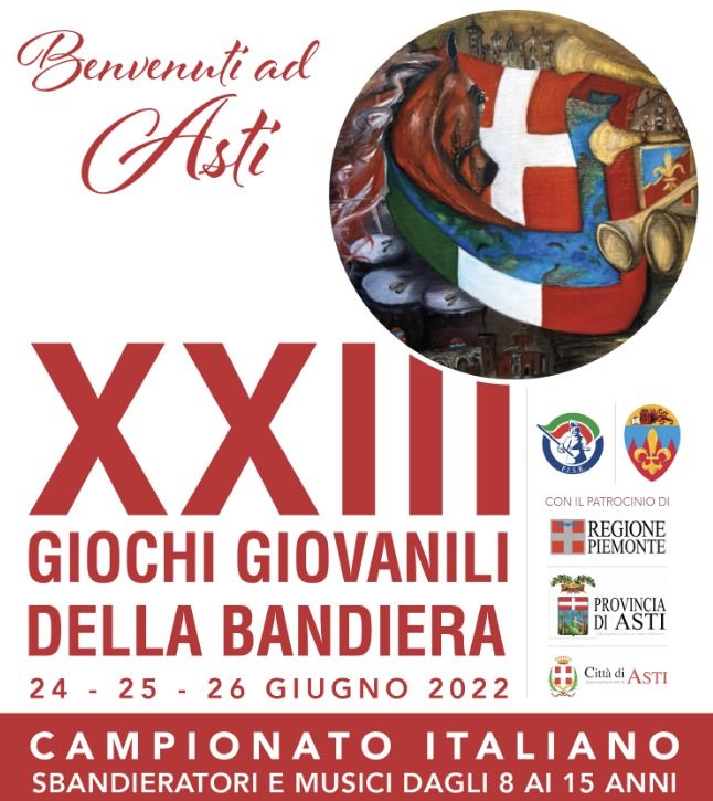 Asti diventa capitale della 'Bandiera', al via i XIII Giochi giovanili con 300 sbandieratori da tutta Italia Asti diventa capitale della 'Bandiera', al via i XIII Giochi giovanili con 300 sbandieratori da tutta Italia
