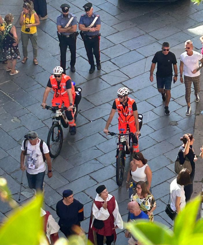 Il Green Team Rescue della Croce Verde di Asti in azione al Palio