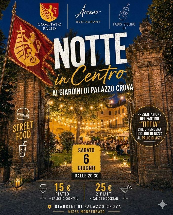 Nizza Monferrato: il comitato Palio scalda i motori con la "Notte in centro" Nizza Monferrato: il comitato Palio scalda i motori con la "Notte in centro"
