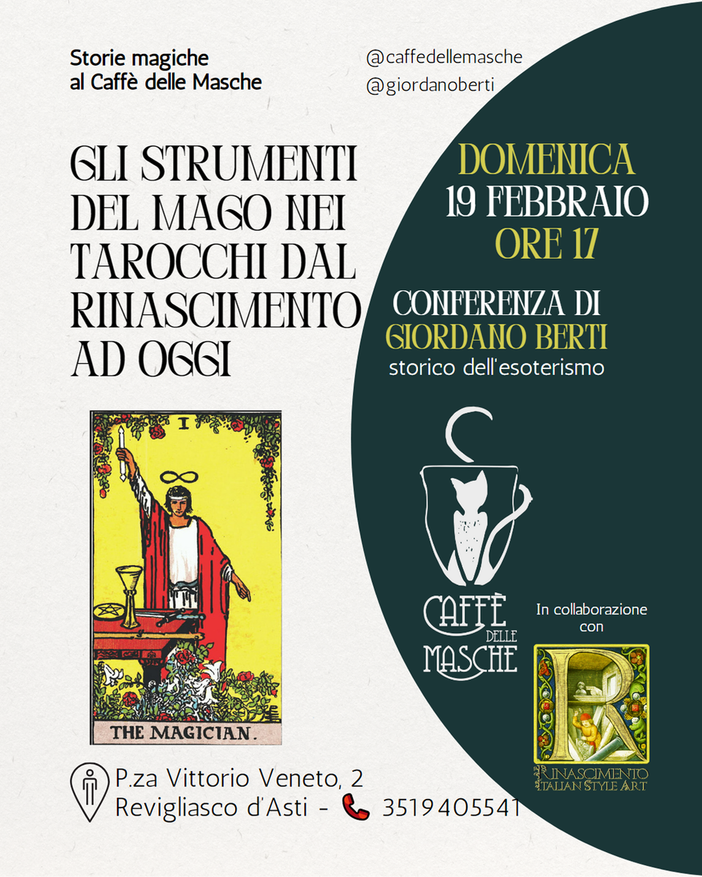 A Revigliasco d'Asti lo storico Giordano Berti tiene una conferenza sul Mago nelle carte dei Tarocchi