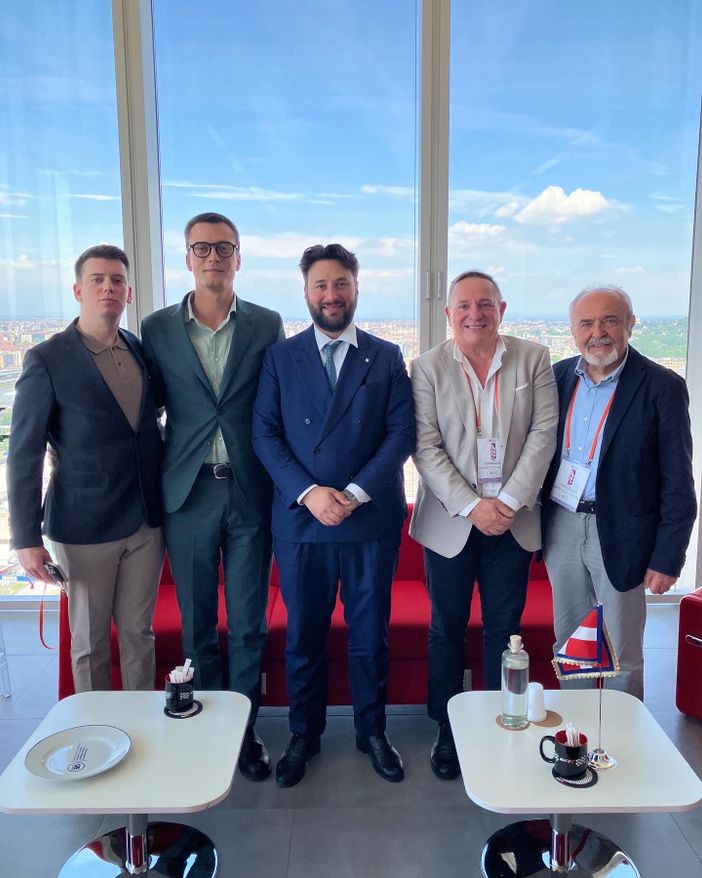 In foto, da sinistra, Fabio Condemi, Andrea Giroldo, Federico Riboldi, Marco Boido e Giuseppe Perotti.