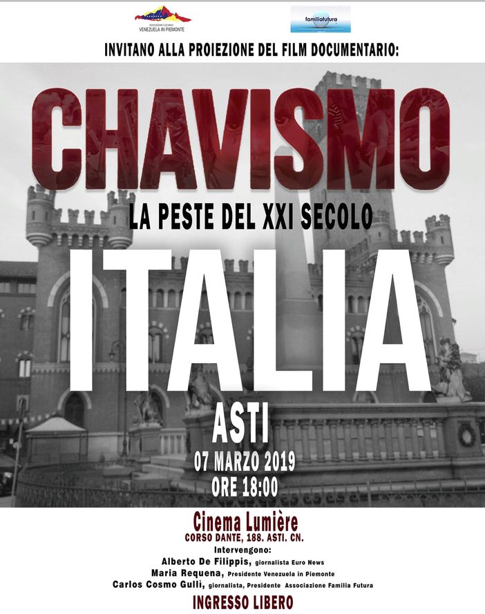 Il 'tour della coscienza' sul dramma del Venezuela sta per fare tappa ad Asti Il 'tour della coscienza' sul dramma del Venezuela sta per fare tappa ad Asti
