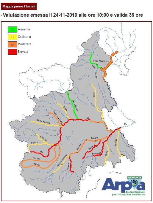 Emergenza maltempo, nuovo bollettino dell'ARPA regionale