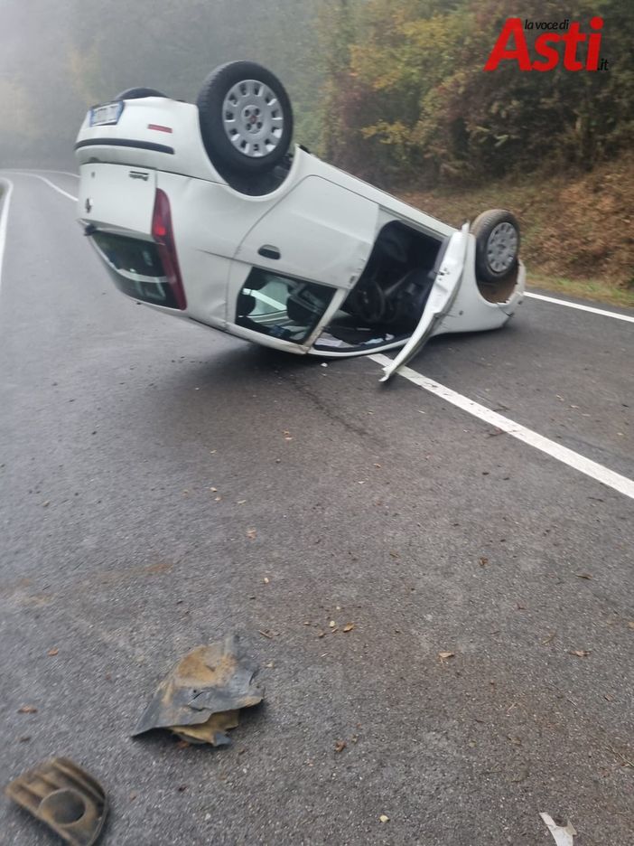 Asti: triplo incidente stradale in zona Palucco. Tre auto finiscono fuori strada (FOTO)