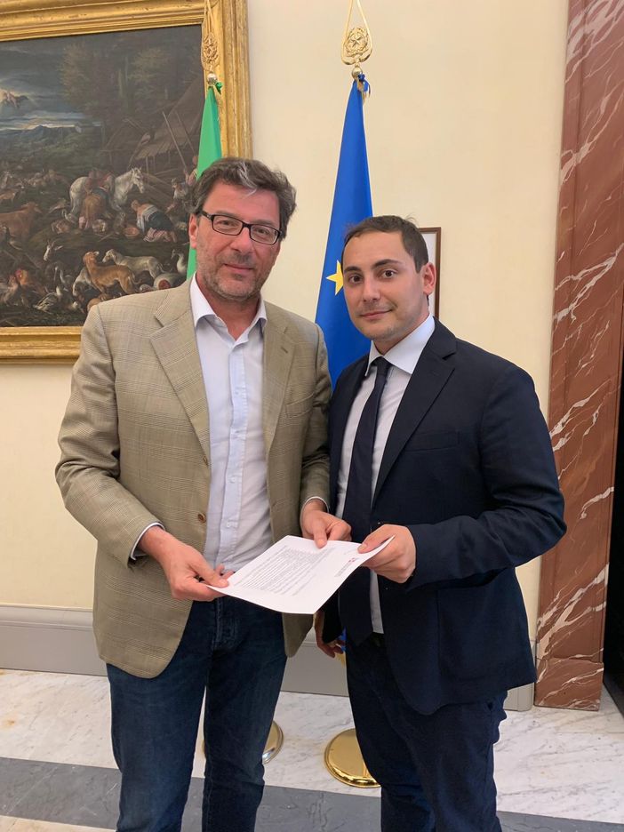 Giancarlo Giorgetti e Fabrizio Ricca Giancarlo Giorgetti e Fabrizio Ricca