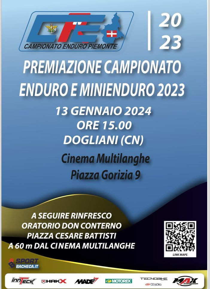 Il moto club Alfieri alla premiazione del Campionato regionale enduro e mini Il moto club Alfieri alla premiazione del Campionato regionale enduro e mini