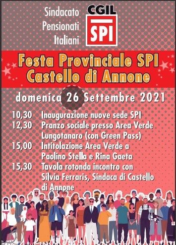 Locandina Festa provinciale SPI CGIL