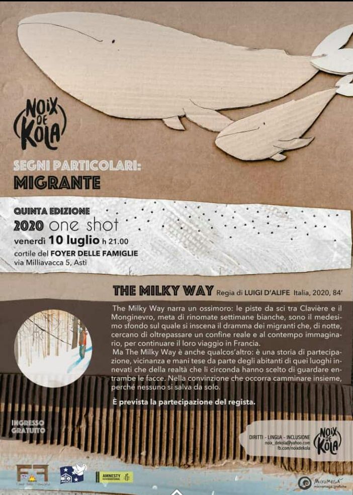 Venerdì 10 luglio alle 21 nel cortile del Foyer delle famiglie, per "Segni particolari; migrante", The Milky Way Venerdì 10 luglio alle 21 nel cortile del Foyer delle famiglie, per "Segni particolari; migrante", The Milky Way