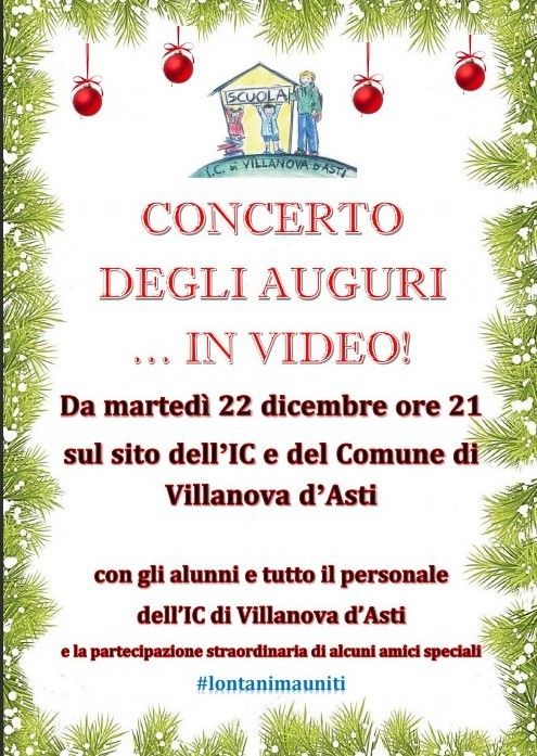 Locandina del concerto della scuola di Villanova d'Asti Locandina del concerto della scuola di Villanova d'Asti