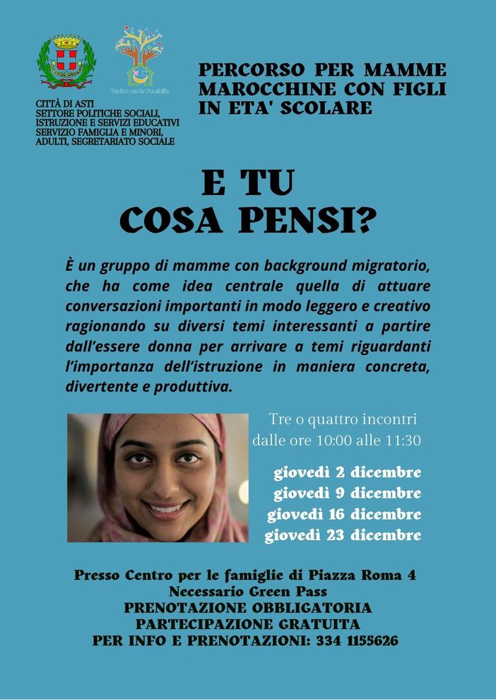 La locandina dell'iniziativa &quot;E tu cosa pensi?&quot;
