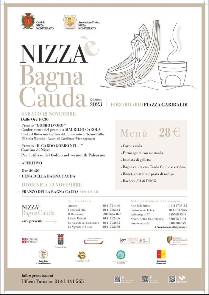 "Nizza è ... Bagna Cauda" ai nastri di partenza da domani e per tutto il weekend "Nizza è ... Bagna Cauda" ai nastri di partenza da domani e per tutto il weekend