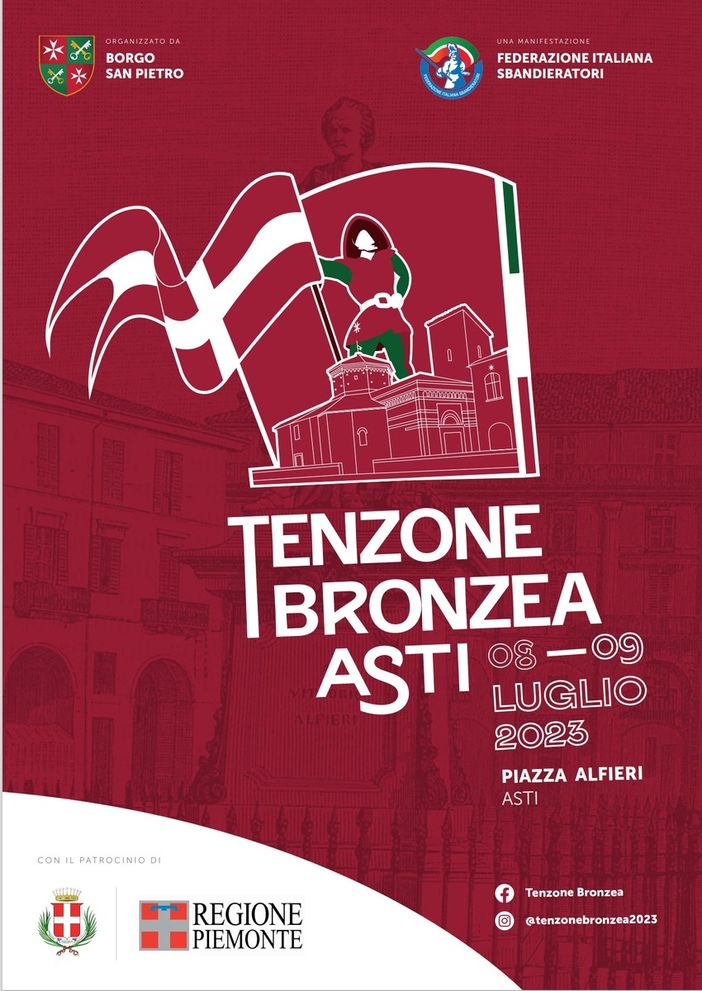 Asti è capitale della Bandiera con la Tenzone bronzea 2023 Asti è capitale della Bandiera con la Tenzone bronzea 2023