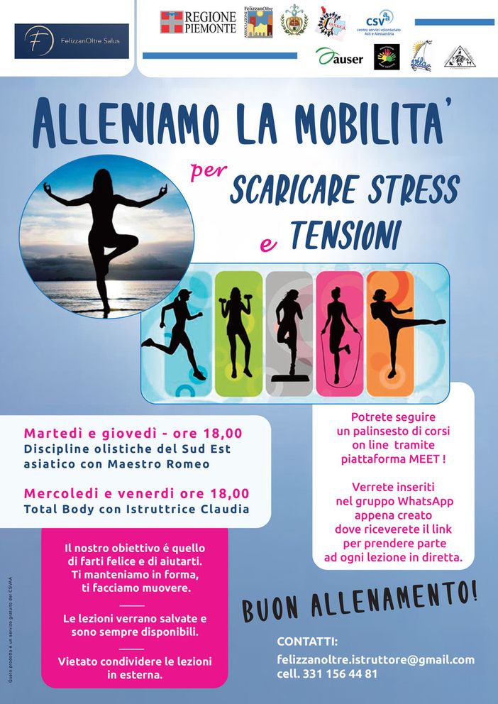 Con FelizzanOltre “Alleniamo la mobilità per scaricare stress e tensioni”