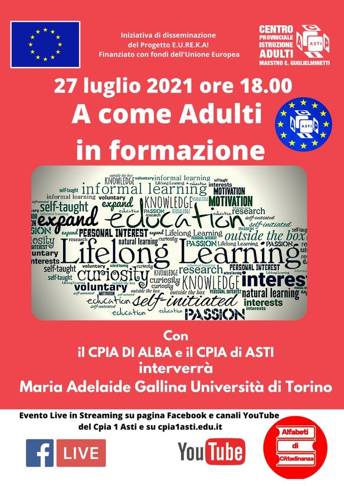 La rassegna di eventi web di “Alfabeti di cittadinanza” del CPIA di Asti incontra le esperienze formative del Progetto EU.RE.K.A!