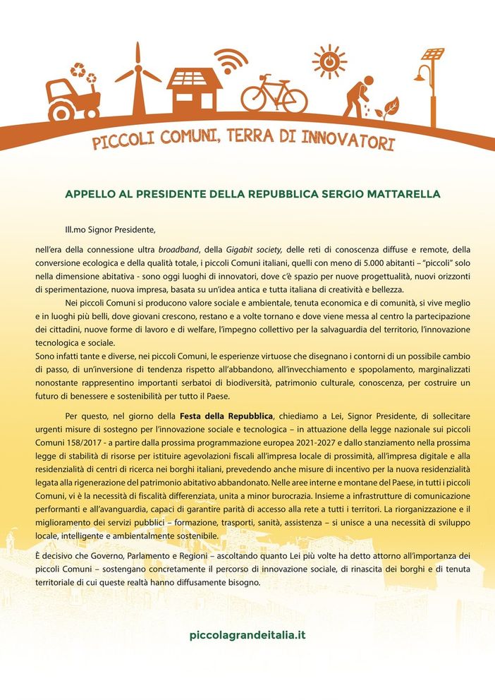 Piccoli Comuni in festa domenica 2 giugno con Voler bene all'Italia