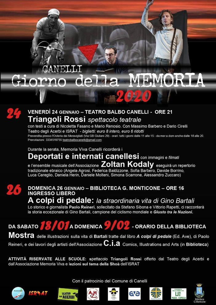 Canelli, fitto calendario per le celebrazioni della Giornata della Memoria Canelli, fitto calendario per le celebrazioni della Giornata della Memoria