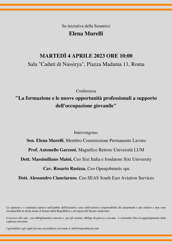La formazione e le nuove opportunità professionali a supporto dell’occupazione giovanile La formazione e le nuove opportunità professionali a supporto dell’occupazione giovanile