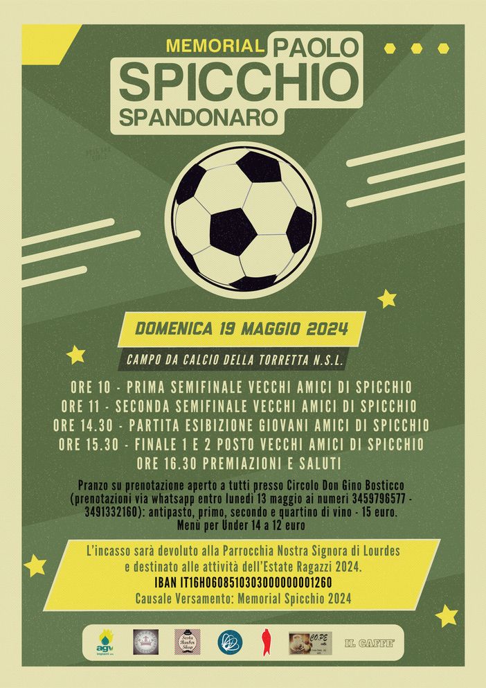 Si terrà domenica il Memorial  Paolo &quot;Spicchio&quot; Spandonaro