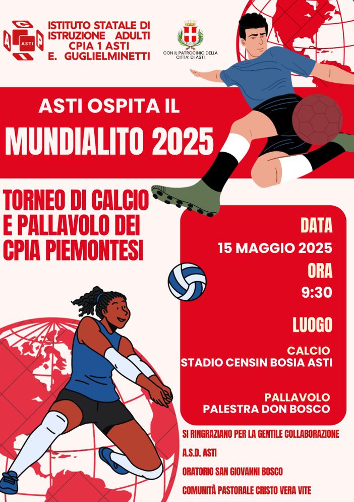 Asti ospita il &quot;Mundialito&quot; 2025: sport, inclusione e cittadinanza in campo