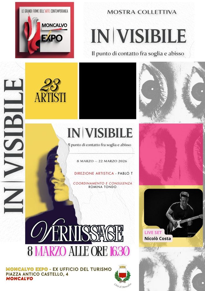 Ventitré artisti a confronto: a Moncalvo Expo arriva la collettiva IN|VISIBILE