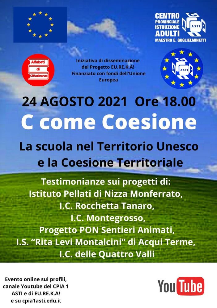 La rassegna di eventi web di “Alfabeti di cittadinanza” del CPIA di Asti incontra le esperienze formative del Progetto EU.RE.K.A! La rassegna di eventi web di “Alfabeti di cittadinanza” del CPIA di Asti incontra le esperienze formative del Progetto EU.RE.K.A!