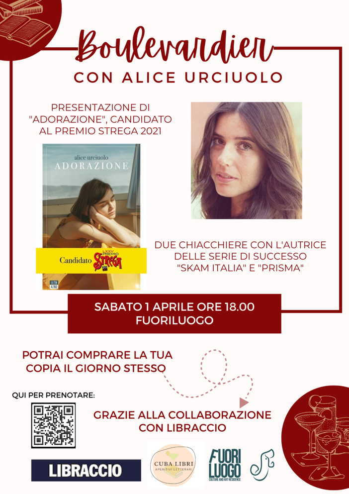 Cuba Libri festeggia il primo anniversario con un Boulevardier in compagnia di Alice Urciuolo Cuba Libri festeggia il primo anniversario con un Boulevardier in compagnia di Alice Urciuolo